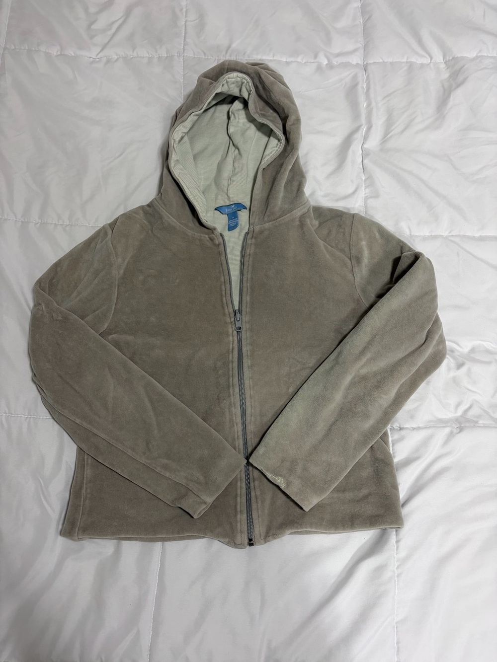 Horny Toad Light Olive Hooded Fleece Jacket